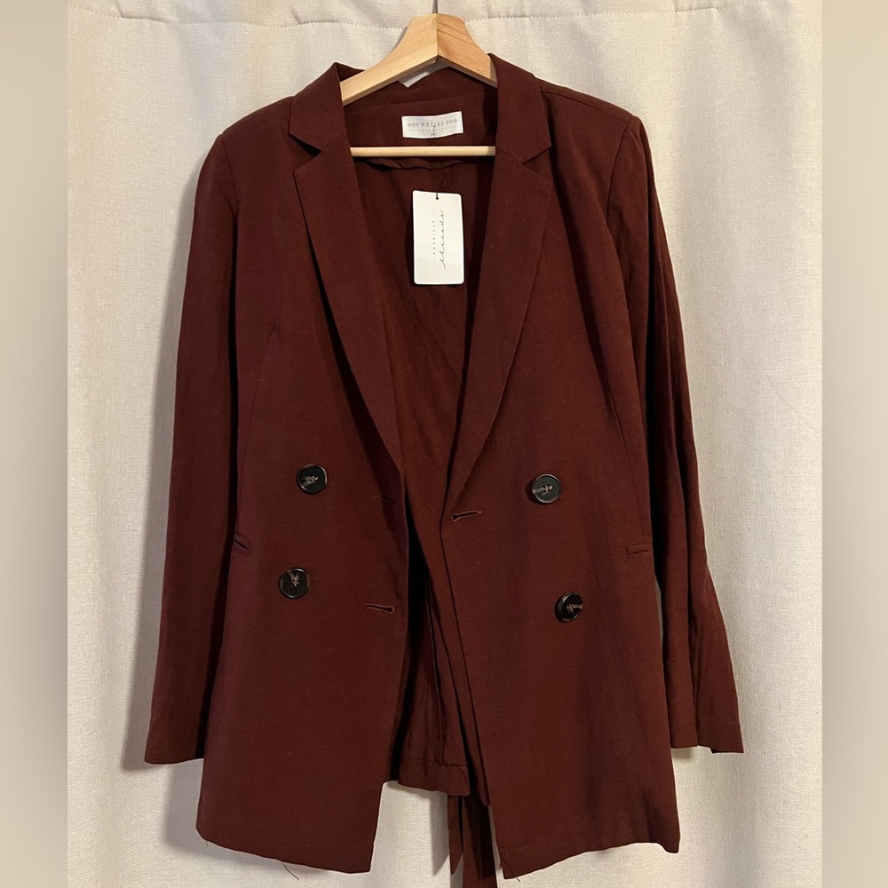Burgundy Blazer Short Set from American Threads